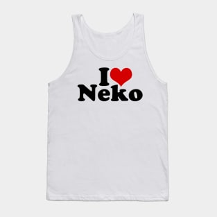 I LOVE HEART NEKO Tank Top